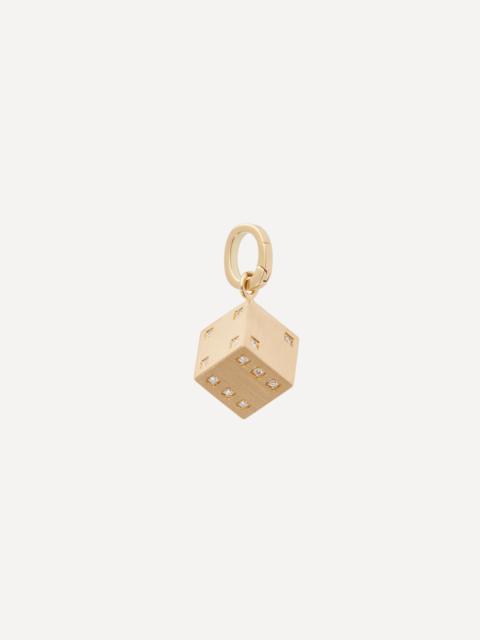 MARIE LICHTENBERG 18ct Gold Dado Diamond Dice Charm