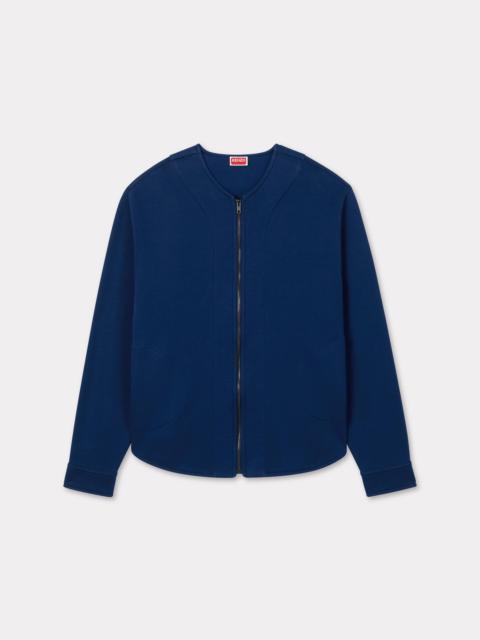 KENZO 'Boke Flower 2.0' embroidered zip up cardigan in cotton