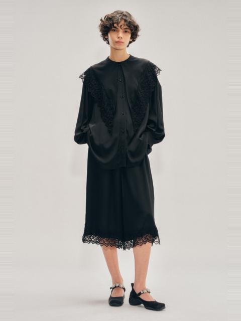 Simone Rocha Cropped Lace Trim Negligee Trousers