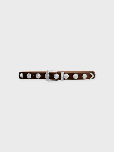 KHAITE Belt Benny Silver Studs Brown
