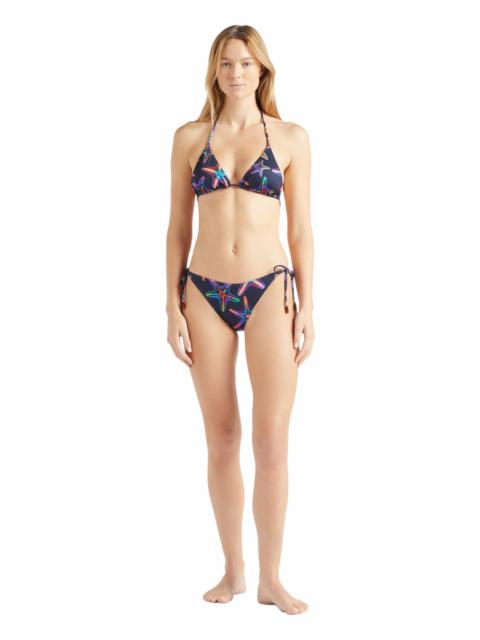 Vilebrequin Vilebrequin Women's Disco Stars Side Tie Bikini Bottom in Bleu Marine at Nordstrom