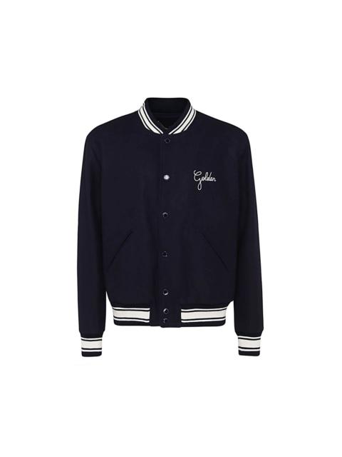 Golden Goose DARK BLUE AND WHITE COTTON CASUAL JACKET