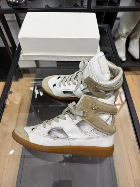 Maison Margiela Maison Margiela cut-out suede high-top gat sneakers