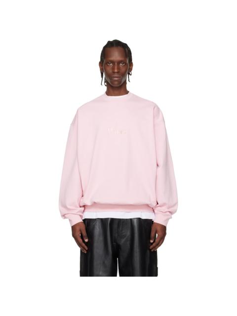VETEMENTS Pink 'Paris' Embroidered Sweatshirt