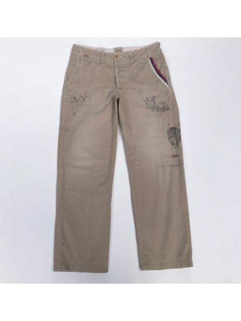 Vintage Polo Ralph Lauren RL Trade Mark Pants Distressed