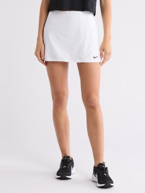 Nike Victory Dri-FIT Straight Tennis Skort in 100 White/black at Nordstrom