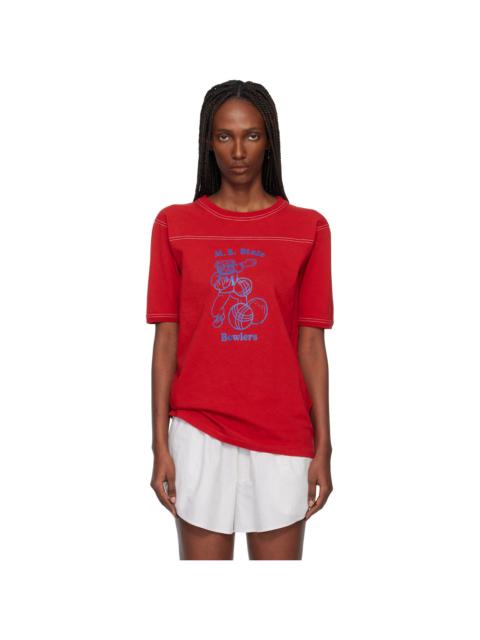 Maison Margiela Red Cotton Varsity T-shirt