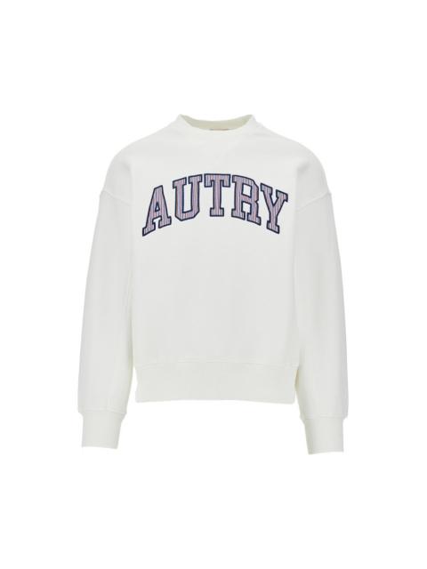 AUTRY Autry Striped Logo College Sweatshirt White