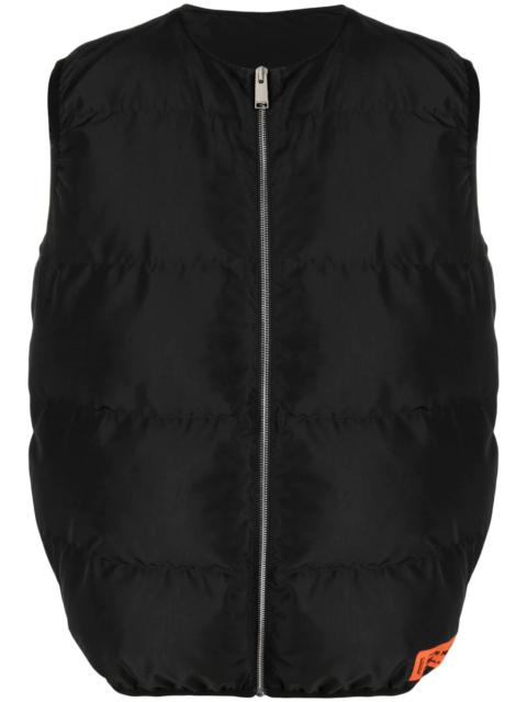 Heron Preston logo-tape padded gilet