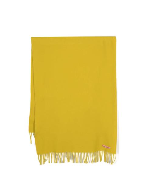 fringed-edge wool scarf