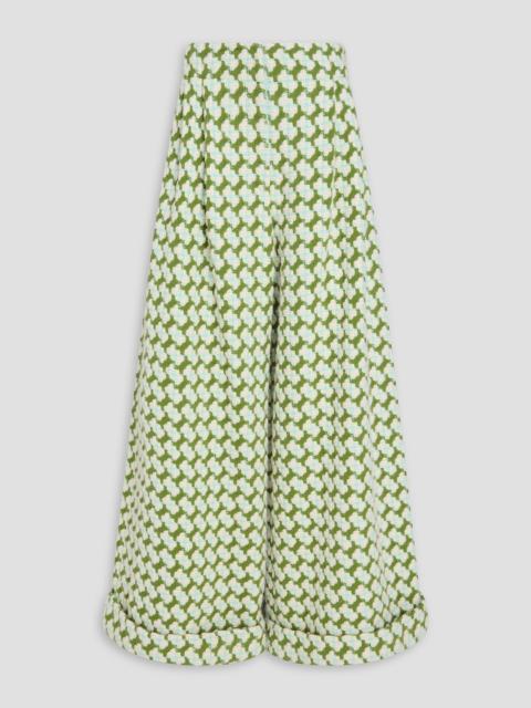 PUCCI Wool-blend jacquard wide-leg pants