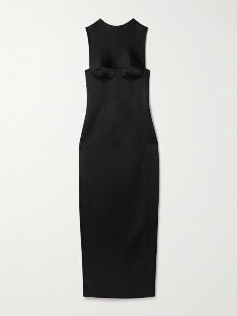 KHAITE Shoshanna satin-crepe gown Black