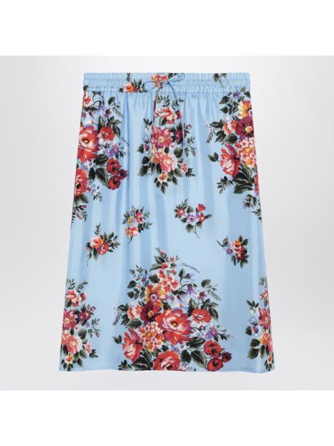 Dolce & Gabbana Dolce&Gabbana Silk Twill Skirt With Floral Print Women