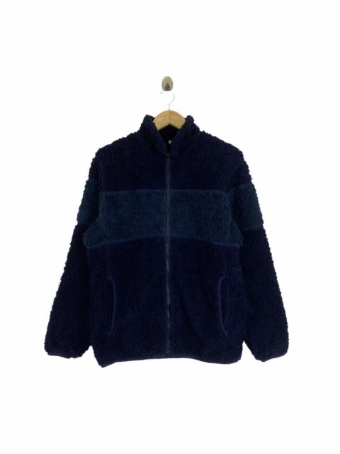 Other Designers Uniqlo - UNIQLO JAPANESE BRAND FLEECE DEEP PILE ZIPPER SWEATER JACKET
