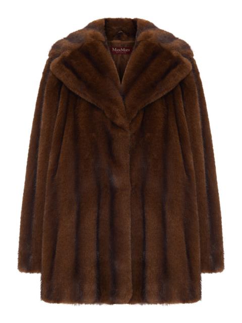 Max Mara Studio Max Mara Studio Women Eco Fur Coat With Revers Collar