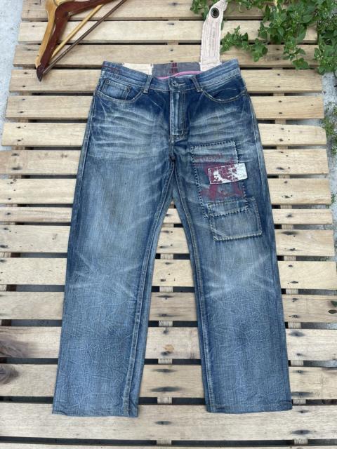 Other Designers 90s Vintage Tough Jeansmith Denim Jeans Distressed patchwork