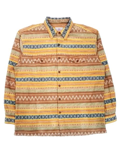 Other Designers Outdoor Style Go Out! - RARE! VTG THE TERRITORY AHEAD NATIVE TRIBAL HEAVY SHIRT