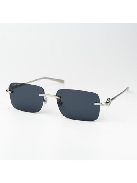 GUCCI Gucci Women Sunglasses Silver Blue Rectangle GG1703S 003 BRAND NEW