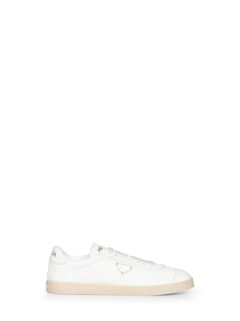 Prada Prada Calzature Men Ivory Deerskin Lane Sneakers