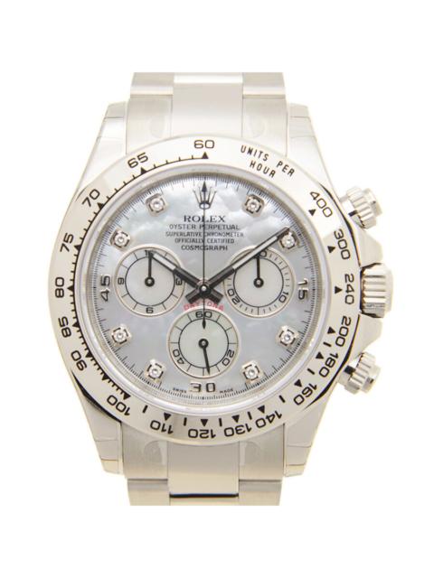 ROLEX Pre-owned Rolex Cosmograph Daytona Chronograph Diamond Mother of Pearl Dial Men's Watch 116509MDO