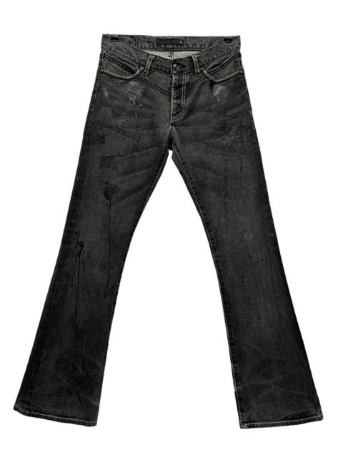 Other Designers GOSTAR DE FUGA - FUGA Black Vomit Melted Demon Fit Flared Denim