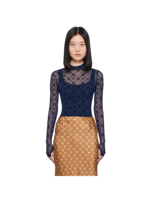 Navy Moonogram Turtleneck