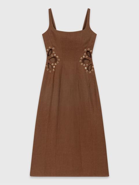 maje Linen blend maxi dress