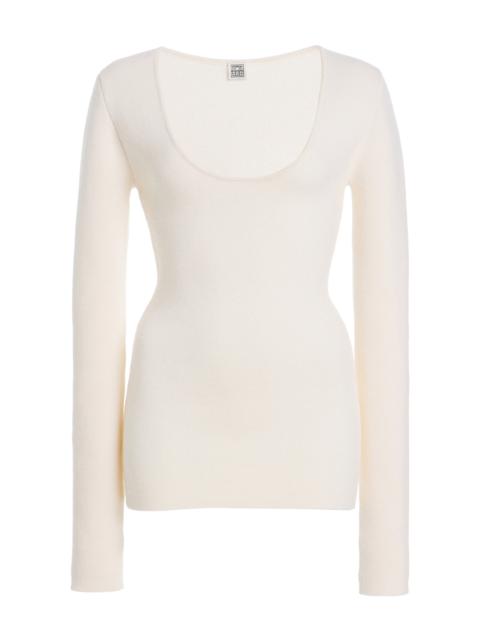 TOTEME Merino Wool-Blend Top ivory