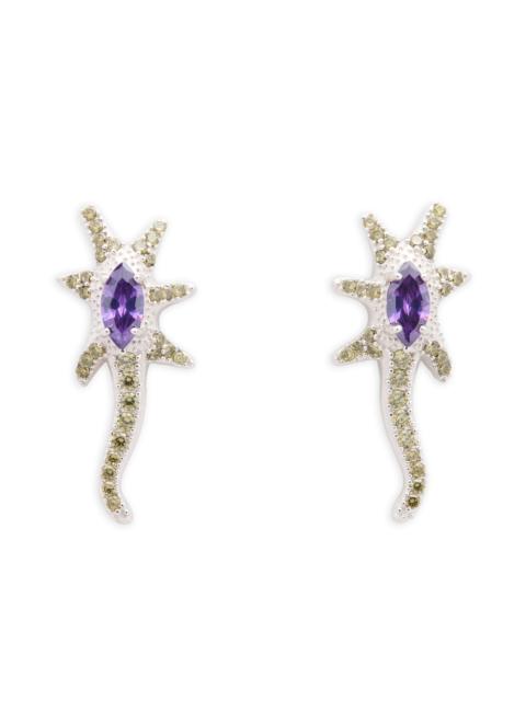 Collina Strada OLIVE LAVANDER STAR TRAIL EARRINGS