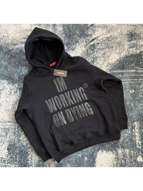 Other Designers Other UK - WORKiNG ON DYiNG x RECKLESS SCHOLARS PUFF PRiNT HOODiE