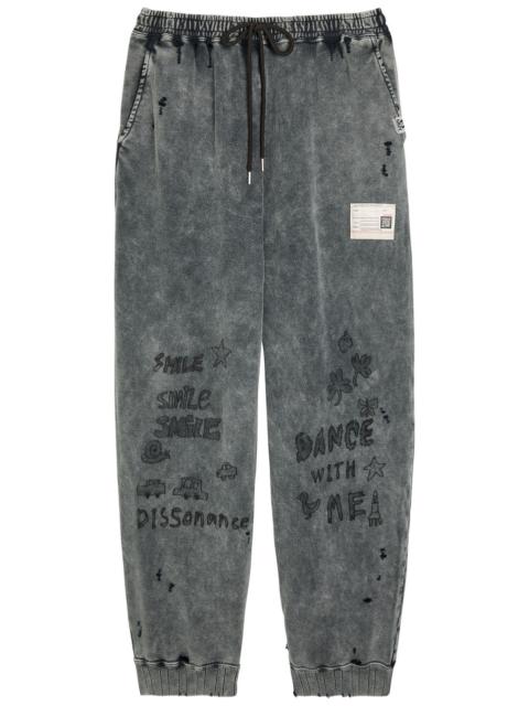 Maison MIHARAYASUHIRO Maison Mihara Yasuhiro Distressed Printed Cotton Sweatpants