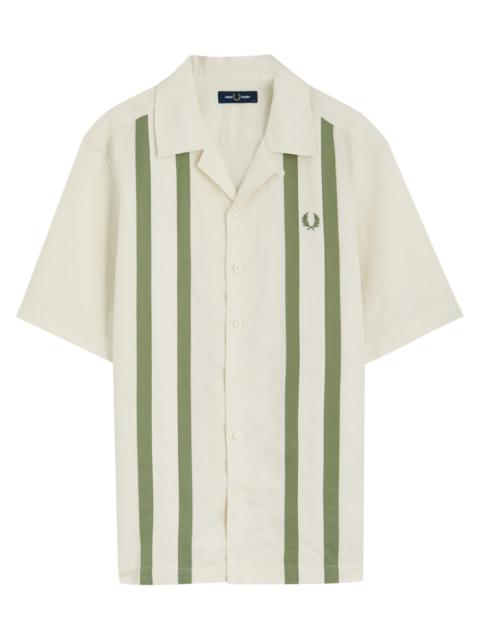 Fred Perry Fred Perry Striped Logo-embroidered Woven Shirt