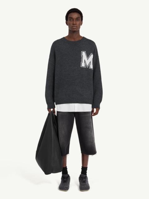 MM6 Maison Margiela Two-in-one varsity knit sweater