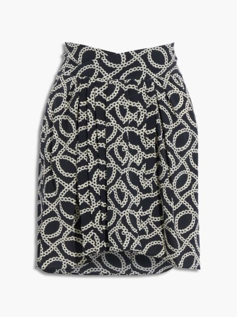 Isabel Marant Pleated printed silk-blend mini skirt