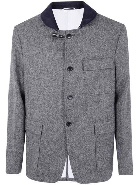 Thom Browne Thom Browne Men Fisherman Shawl Solid Donegal Tweed