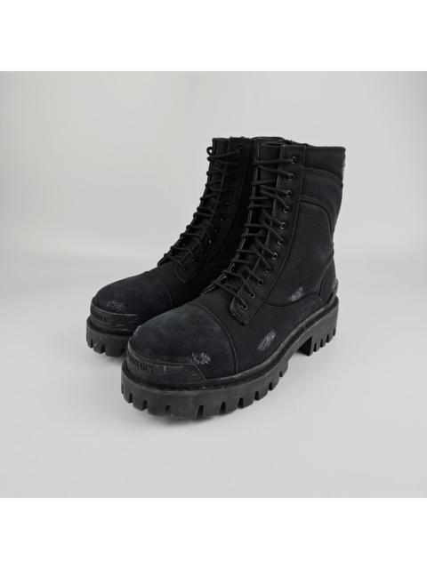 BALENCIAGA BALENCIAGA Combat Strike $1250 Black Boots New & Authentic (
