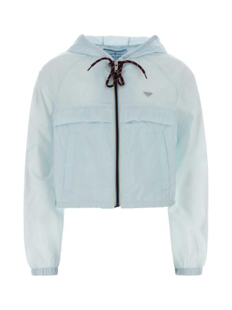 Prada Prada Women Pastel Light-Blue Re-Nylon Windbreaker