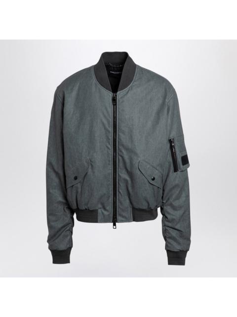 Dolce & Gabbana Dolce&Gabbana Light grey linen bomber jacket