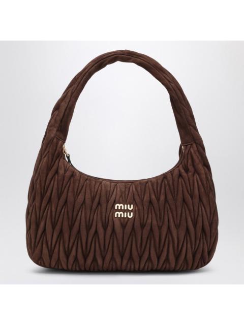 Miu Miu Wander Xl Bag Cocoa Colour In Quilted Suede Women
