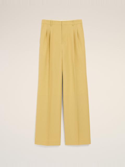 AMI Paris YELLOW NEW WOOL LOW WAIST WIDE TROUSERS