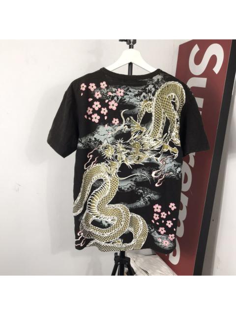Other Designers Japanese Brand - Vintage Faded Japanese Traditional Koi Fish Oversized Tee