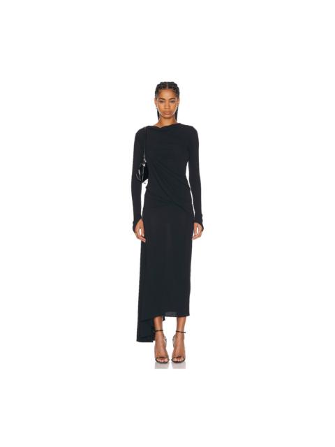 Givenchy Givenchy Draped Asimetrical Dress Black