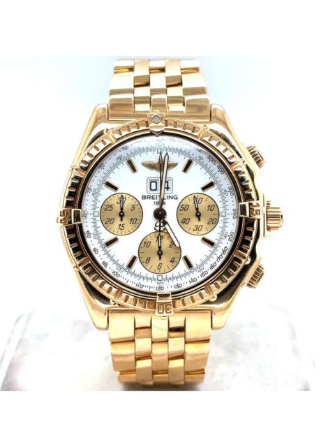 Pre-owned Breitling Crosswind Chronograph Automatic Chronometer White Dial Men's Watch K44355