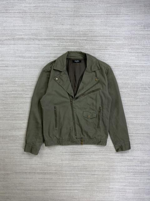 Other Designers Japanese Brand × Le Grande Bleu (L.G.B.) × Vintage - Vtg Japanese Brand Khaki Green Double Collar Cotton Jacket