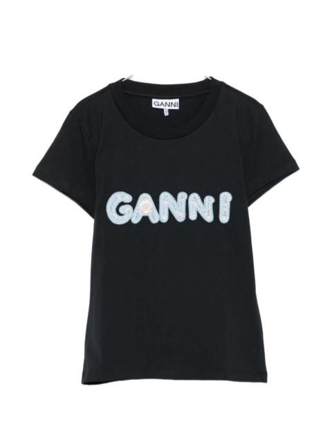 GANNI Ganni Women Logo Cotton T-Shirt