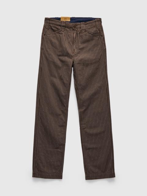 FREENOTE CLOTH Duster Pant in Brown Stripe