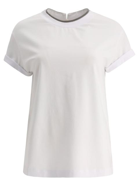 Brunello Cucinelli Brunello Cucinelli Cotton Jersey T-shirt With Precious Faux Layering