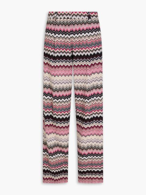 Missoni Metallic crochet-knit straight-leg pants