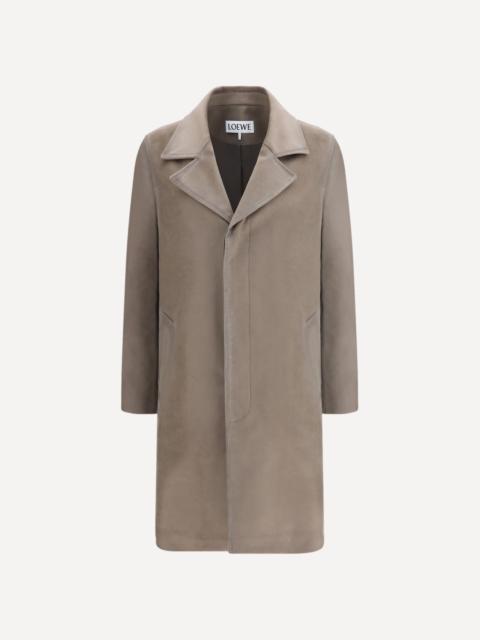 Loewe Single-breasted brushed cotton-blend fustian Coat