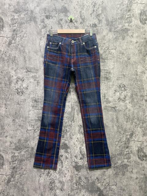 Other Designers Designer - Japanese Unknown Checked Tartan Denim